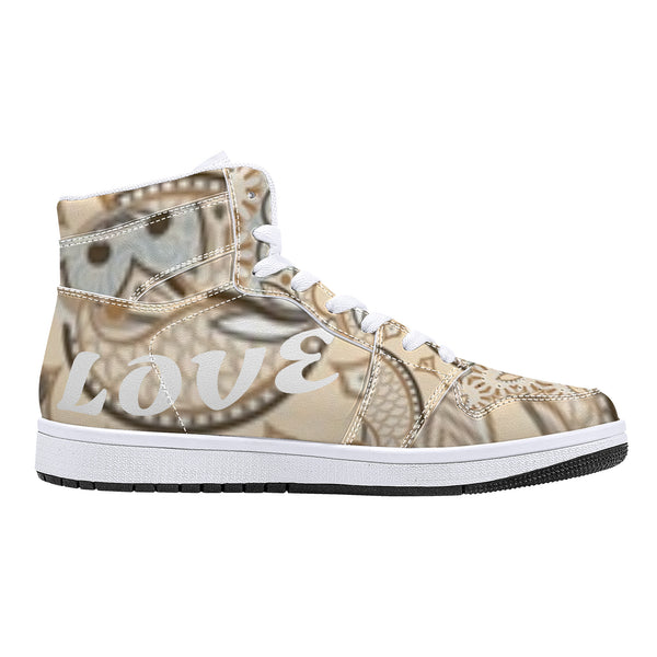 Peace and Love 2 High-Top Leather Sneakers