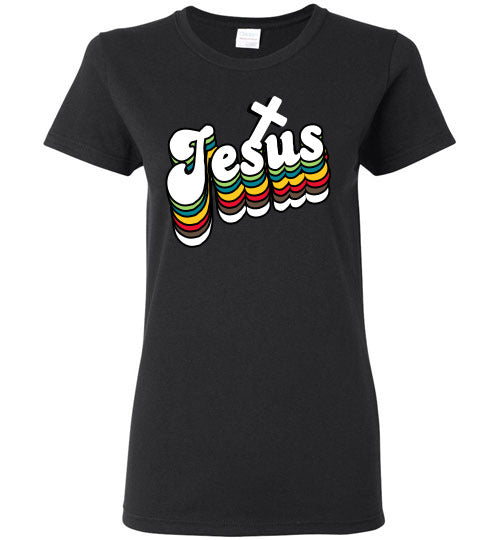 Retro Jesus Ladies T