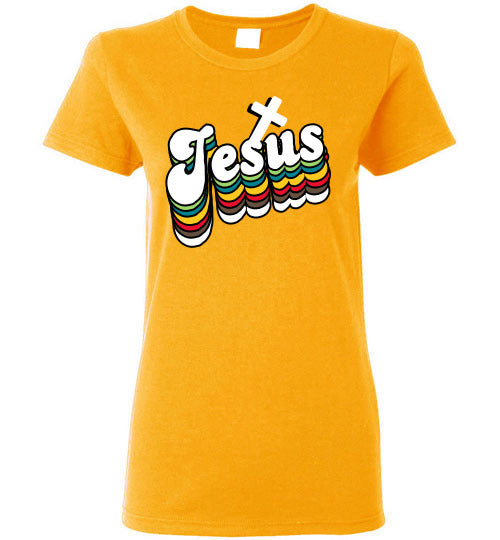 Retro Jesus Ladies T