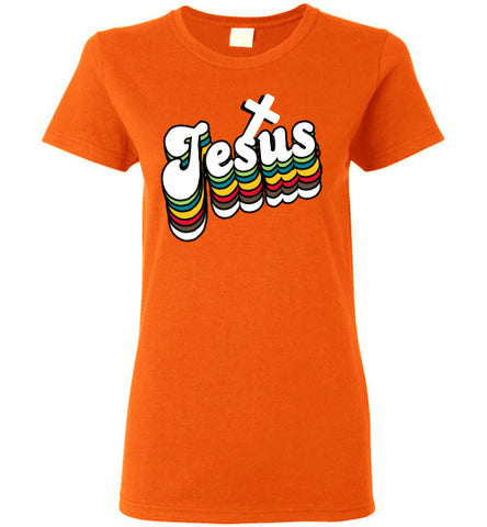 Retro Jesus Ladies T