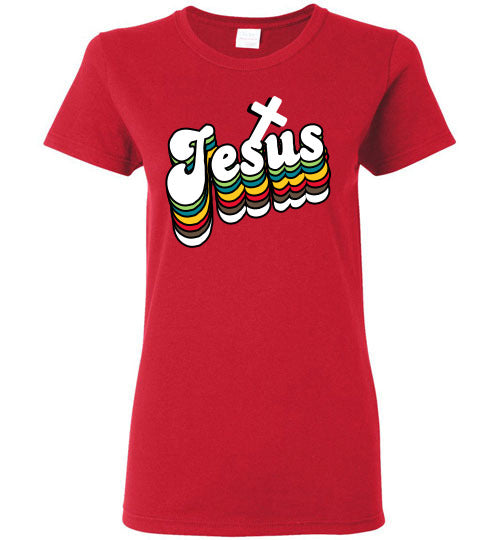 Retro Jesus Ladies T