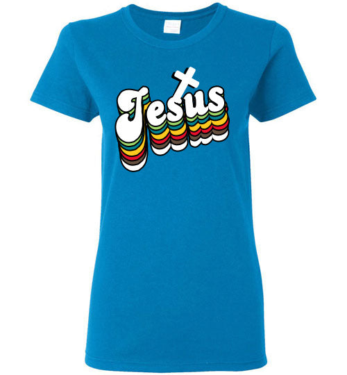 Retro Jesus Ladies T