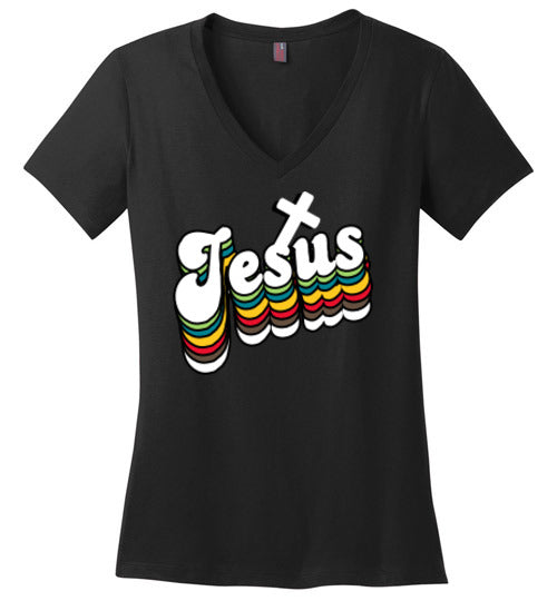 Retro Jesus Ladies T