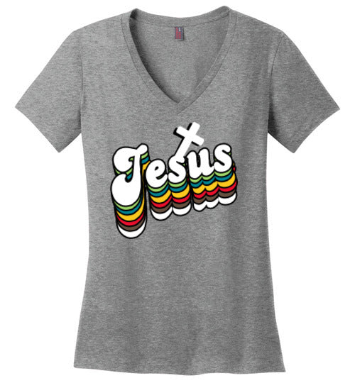 Retro Jesus Ladies T