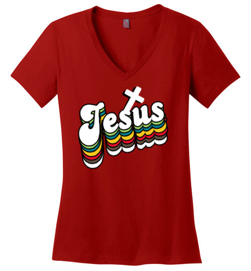Retro Jesus Ladies T