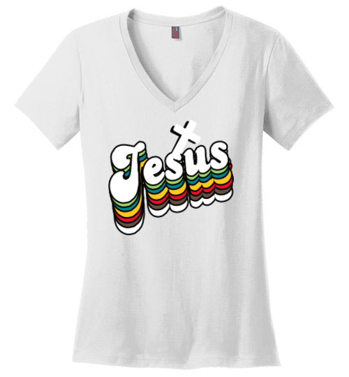 Retro Jesus Ladies T