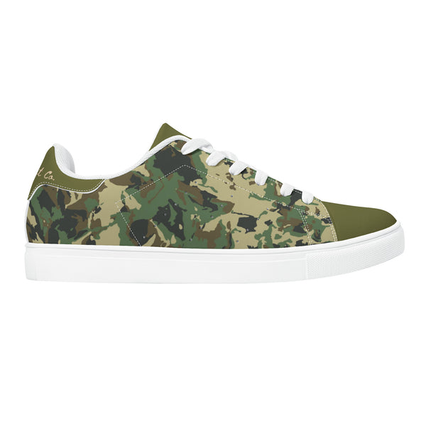 Army Glow Low-Top Leather Sneakers