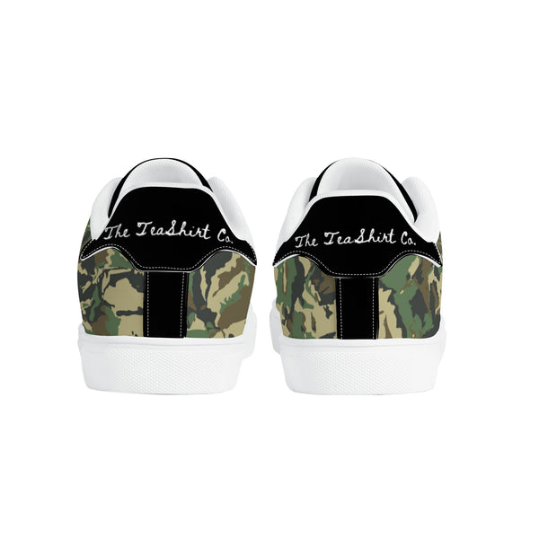 Black Glow Low-Top Leather Sneakers