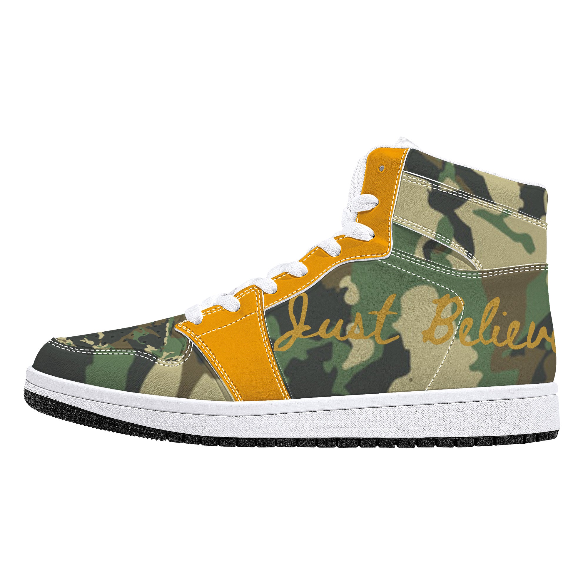 Just Believe High-Top Leather Sneakers