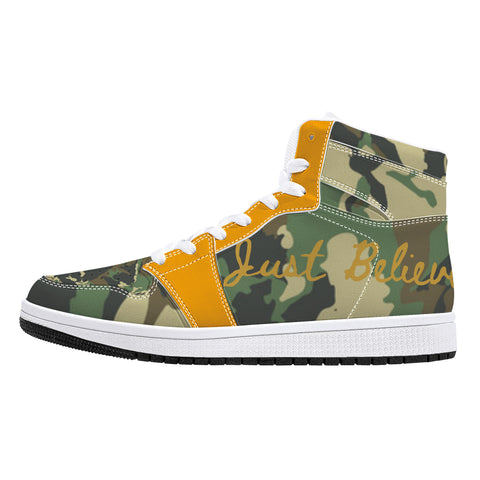 Just Believe High-Top Leather Sneakers