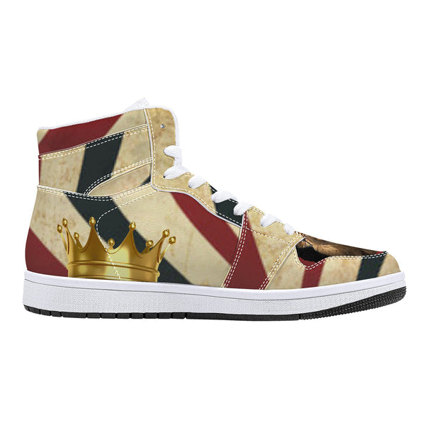 D16 High-Top Leather Sneakers - White