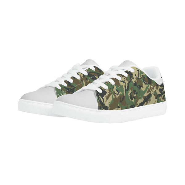 White Glow Low-Top Leather Sneakers