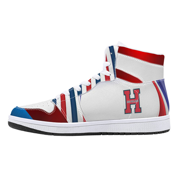 Howard University High-Top Leather Sneakers - White