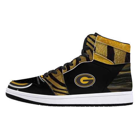 Grambling University High-Top Leather Sneakers - Black