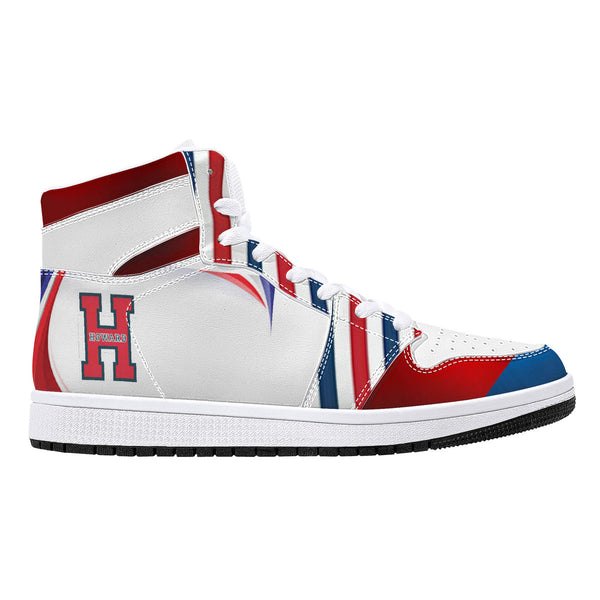 Howard University High-Top Leather Sneakers - White
