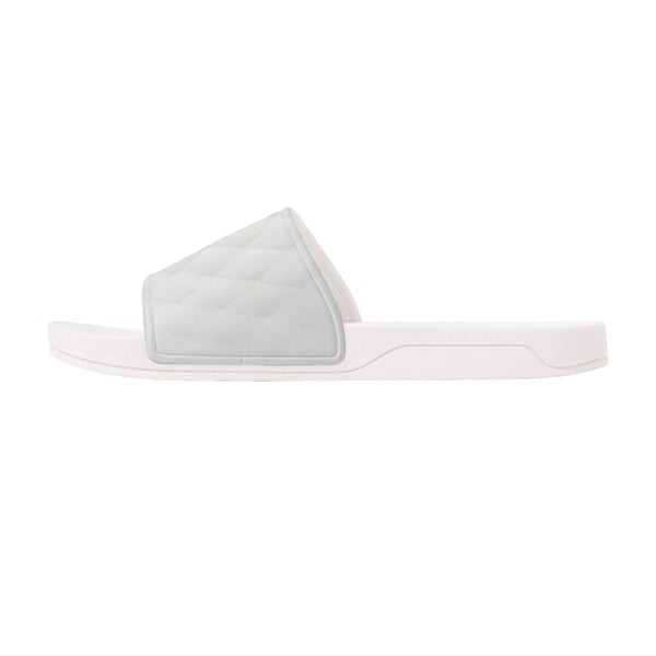 White Fluff Slide Sandals - White