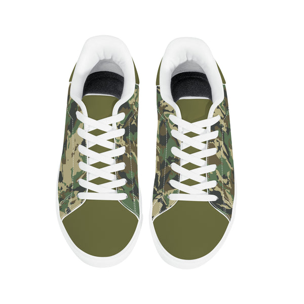 Army Glow Low-Top Leather Sneakers