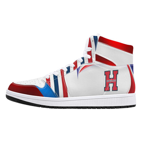 Howard University High-Top Leather Sneakers - White