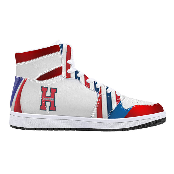 Howard University High-Top Leather Sneakers - White