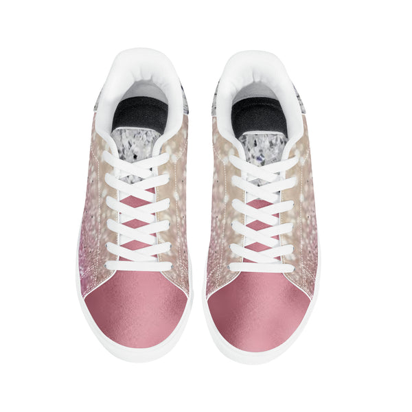 Pretty In Pink Low-Top Leather Sneakers