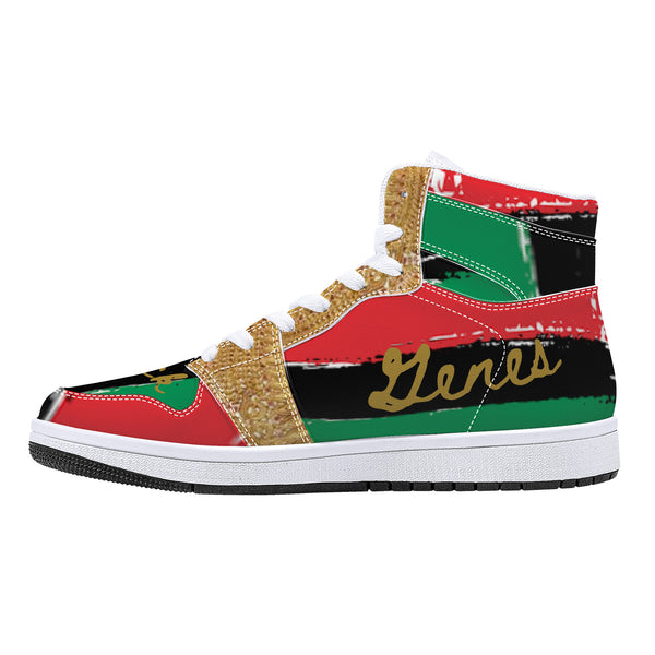 Beautiful Black Genes High-Top Leather Sneakers