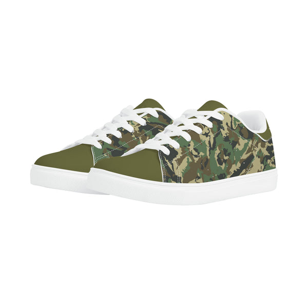 Army Glow Low-Top Leather Sneakers