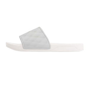 White Fluff Slide Sandals - White