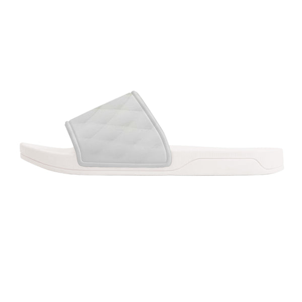 White Fluff Slide Sandals - White