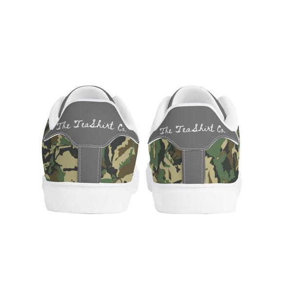 Gray Glow Low-Top Leather Sneakers