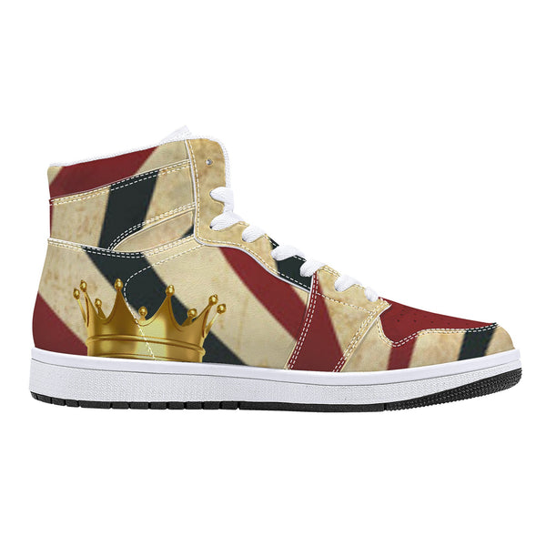 D16 High-Top Leather Sneakers - White