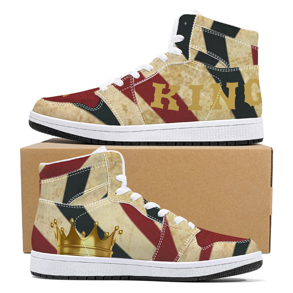 D16 High-Top Leather Sneakers - White