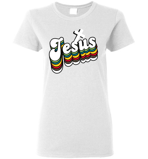 Retro Jesus Ladies T