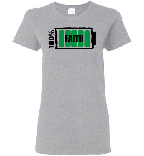100% Faith Ladies T