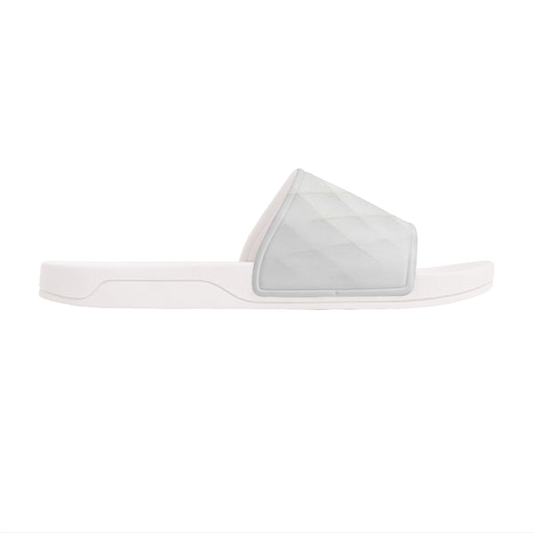 White Fluff Slide Sandals - White
