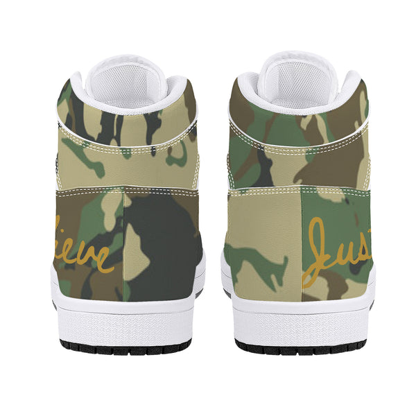 Just Believe High-Top Leather Sneakers