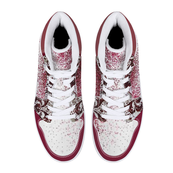 NCCU High-Top Leather Sneakers - White
