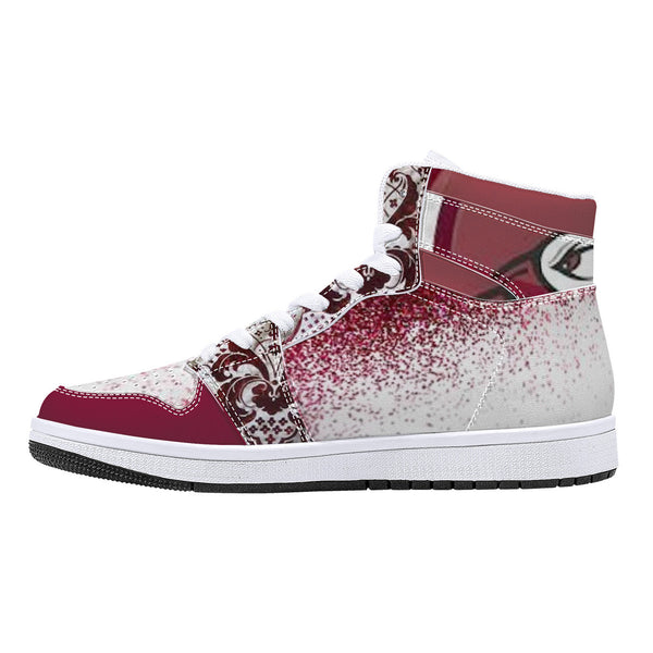 NCCU High-Top Leather Sneakers - White