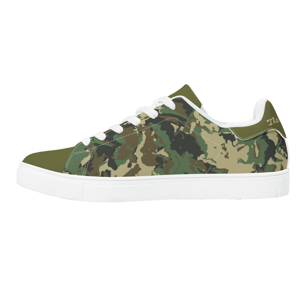 Army Glow Low-Top Leather Sneakers