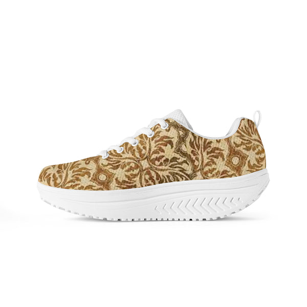 Golden Mesh Heightening Shaking Shoe