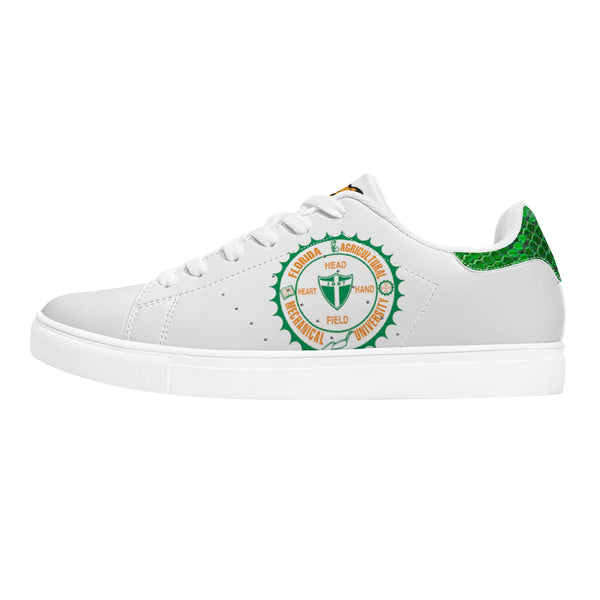 FAMU Low-Top Leather Sneakers - White