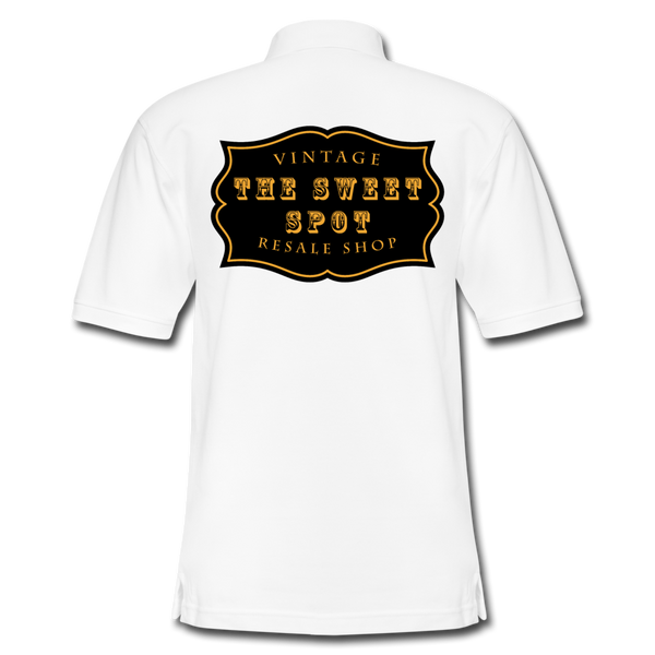 Men's Pique Polo Shirt - white