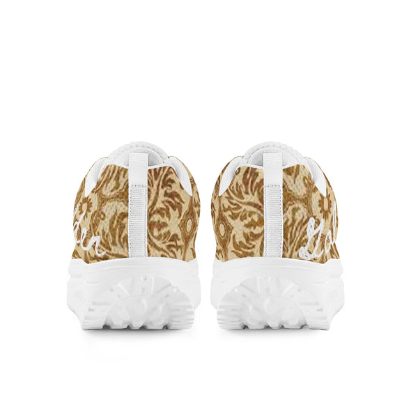 Golden Mesh Heightening Shaking Shoe