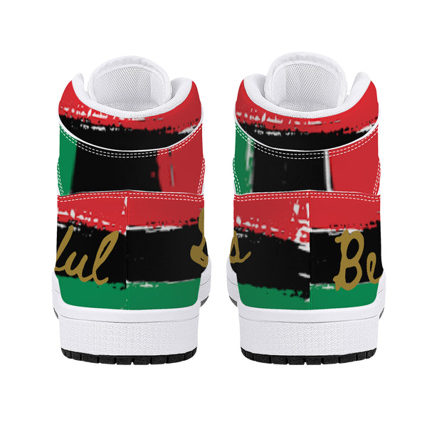 Beautiful Black Genes High-Top Leather Sneakers