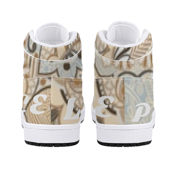 Peace and Love 2 High-Top Leather Sneakers