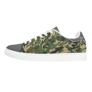Gray Glow Low-Top Leather Sneakers